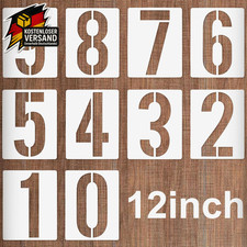 30cm Zahlen Schablonen Kunststoff wiederverwendbar 0-9 Hausnummern Parkplätze Ga