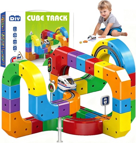 Diy zugschienen bausteinset - diy, 3d