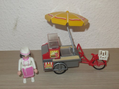 Playmobil hotdog stand wagen - hotdog,