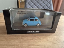 Minichamps Modellauto 400121601 - Fiat 500 - 1:43 - Azurro (Hellblau) - selten