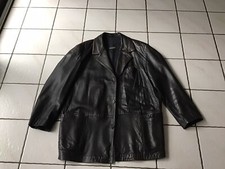 Echt Lederjacke  Herren  Pielini   54   Schwarz  Vintage  Lang 