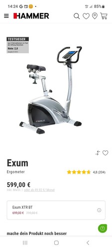 Ergometer exum3157 neuwertig - exum3157,