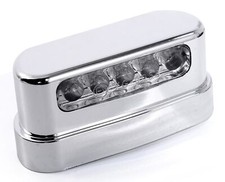 12V Led Kennzeichenbeleuchtung ABS Custom Chrom für Harley Suzuki Yamaha Honda 