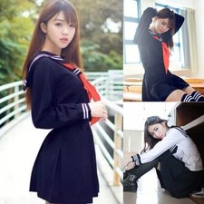 Japanisch Frauen Schuluniform "HELL GIRL" Matrose Kostüm cosplay Outfit Kleid