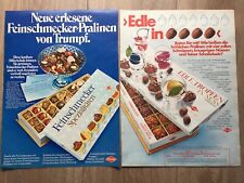 2 x ORIG WERBUNG REKLAME 1971  TRUMPF Pralinen  Edle Tropfen, Feinschmecker