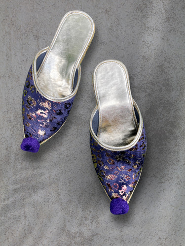 Lila babouche henna schuhe mit - lila,
