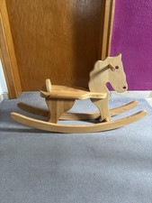 Handgefertigtes Holzschaukelpferd NEU Schaukelpferd v. Tischler Holz Naturwachs