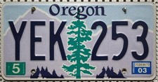 Oregon Nummernschild USA Kennzeichen Original Auto Schild US license plate . YEK