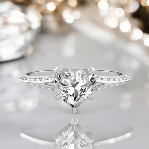 Herzförmiger diamantring - herzförmiger,