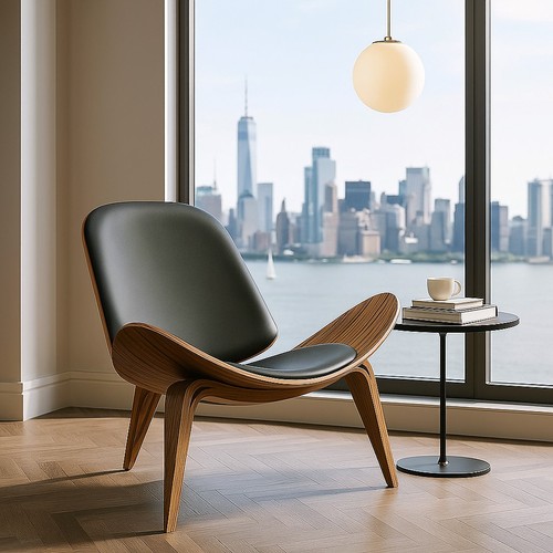 Lounge shell stuhl - lounge, kunstleder
