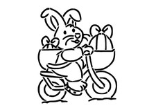 Schablone " Osterhase mit