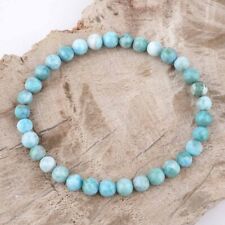 Larimar Ø 6 mm Kugel Armband flexibel und dehnbar sehr gute Qualität und Farbe