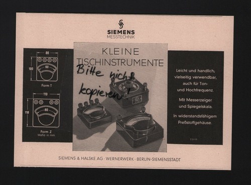 Berlin werbung 1937 siemens - 1937,,