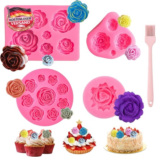 Blumen silikonformen 5er set - blumen,