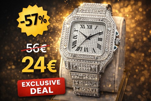 Luxus uhr silber quadratisch - luxus,