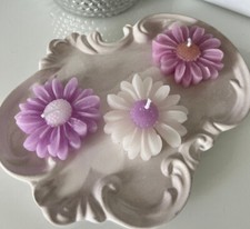 Margeriten Kerze rosa weiß