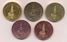 Medaille Hansestadt Hamburg  1994  Michel / Hanse-Kogge  5 Versionen  38 mm