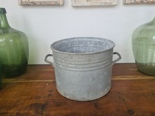 A3145 Alter Zink Einwecktopf | Kochtopf | Einkochtopf | Pflanztopf | Eimer