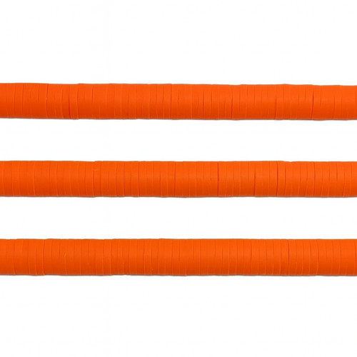 Orange heishi - mm,