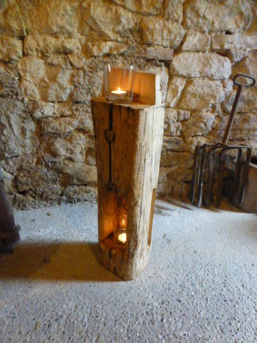 Windlicht unikat aus altem - windlicht,