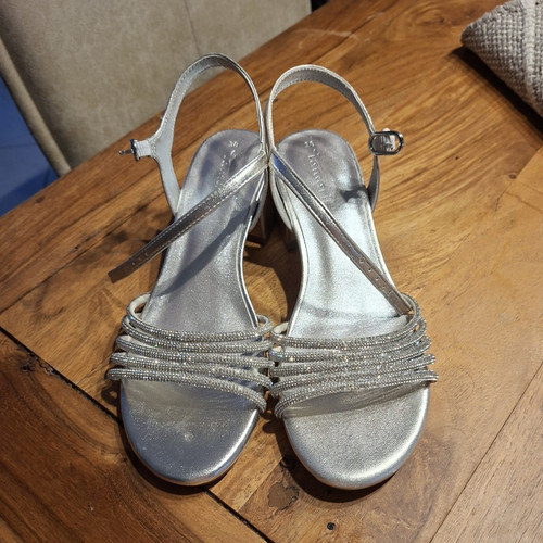 Tamaris damen sandalen silber - damen,