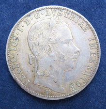 Österreich 1 Florin 1858 V Venedig Franz Joseph I. Silber Ag ss