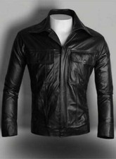 Rock N Roll Elvis Presley schwarze Echtlederjacke für Herren