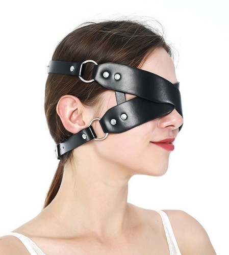 Bondage bdsm leder augenbinde - leder,