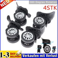 4x Universal Gepäck Räder Schwenkräder für Gepäck Koffer Räder Ersatzrollen NEU