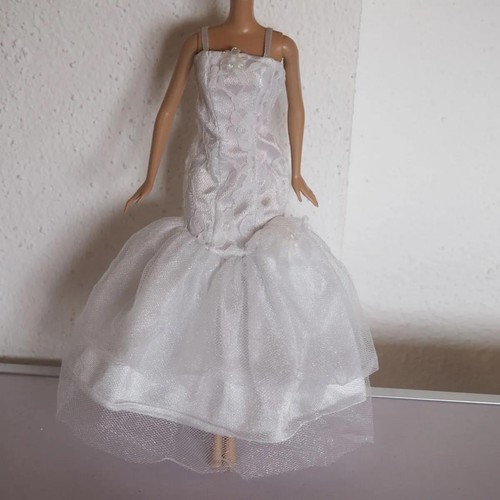 Barbie kleidung kleid weiß - kleidung,