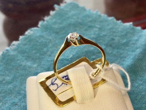 18k gold diamanten ring - gold,