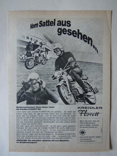 Kreidler werbe anzeige werbung - kreidler,