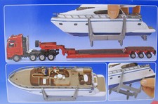 SIKU 1849 - MAN Schwertransporter mit Yacht 1:87 in OVP LKW Truck Schiff Modell