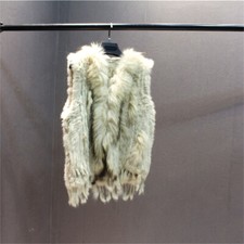 Damen Echtpelz Weste Lässig
