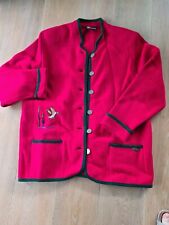 Janker, Jacke, Trachtenjacke, Walkjacke, rot,  Gr. 46