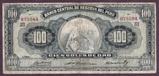 PERU 100 SOLES DE ORO Banknote