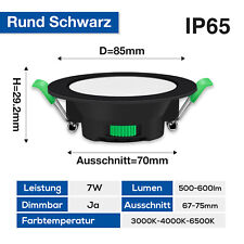 LED Panel Einbaustrahler 7Watt flach Einbau Leuchte Dimmbar Deckenspot 230V slim