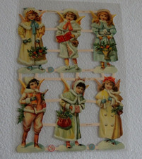 1x Poesiebilder  Engel Weihnachten 7347 Oblaten Glanzbogen Nostalgie