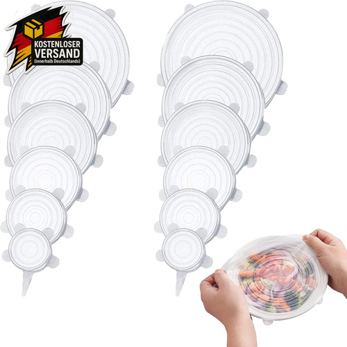 Silikondeckel set stück - set, 12