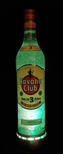 Havana Club Flaschenlampe mit LED Podest "Frost" Upcycling Lampe Geschenk Idee