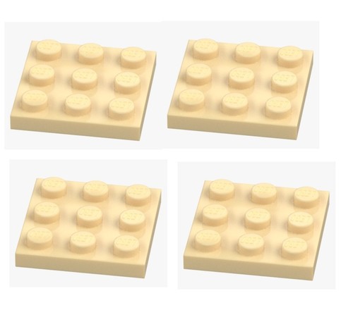 Lego platte 3x3 brick - 4x,
