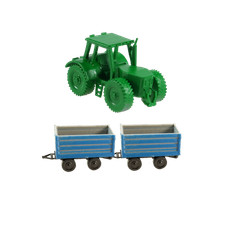 Spur N Traktor grün mit zwei