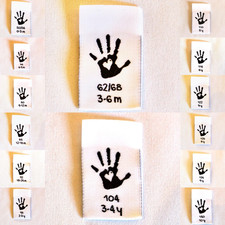 10 gewebte Grössenetiketten