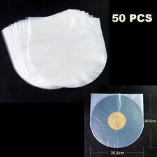 50 Stück Antistatisch 12" LP LD Schallplattenhüllen Innenhüllen Kunststoff