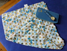 NEU OVP 3 tlg. Accessoires Set leichter Schal Geldbörse Armbanduhr blau gold