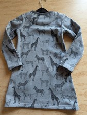 Topo In Fashion Winterkleid Langarmkleid Warm Safari Giraffe Tiere Grau 128 122