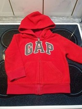 Rote Kapuzen Fleecejacke -