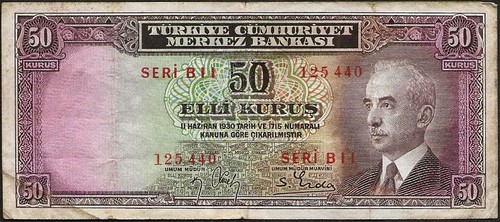 Türkei banknote kurus - türkei,