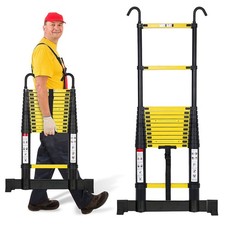 Teleskopleiter Stehleiter Ausziehbar Anlegeleiter Leiter Haken Klappleiter Alu