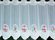 Scheibengardine  bunter Vogel